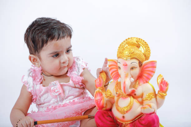 Ganesh Chaturthi Baby Photoshoot Ideas, ganesha theme baby shoot, ganesha photoshoot for baby