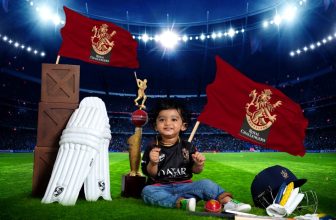 IPl baby photoshoot, baby photoshoot with IPl theme