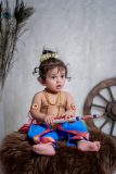 Krishna theme Baby Photoshoot Ideas | Krishna Janmashtami Baby shoot